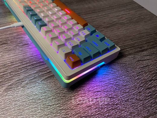 Механічна клавіатура Cyberlynx ZA68 (68 клавіш, RGB, USB Type-C, White and Blue)