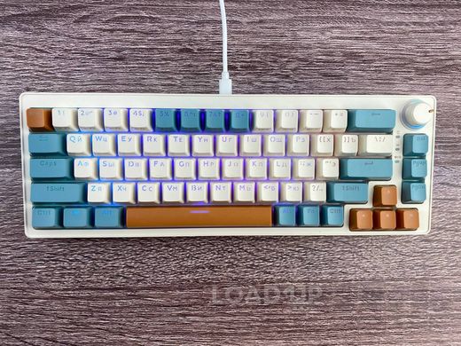 Механическая клавиатура Cyberlynx ZA68 (68 клавиш, RGB, USB Type-C, White and Blue)