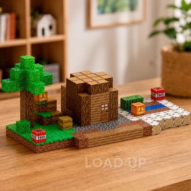 Магнитный конструктор &laquo;Дом Стива с огородом&raquo; My World Minecraft (192 магнитных блока, T3-192)
