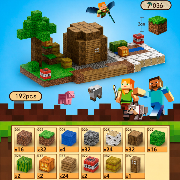 My World Minecraft T3-192 дом Стива фото 1