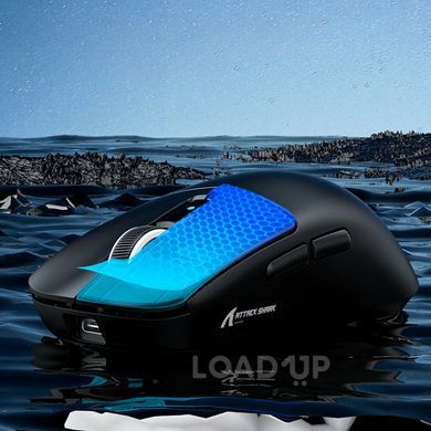 Бездротова ігрова мишка Attack SHARK R6 (8K Гц, 42000DPI, 2.4G, BT5.2, Type-C, PAW3950MAX, Black)