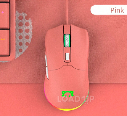 Мышка компьютерная Ajazz STM120 (6 клавиш, RGB, Pink)
