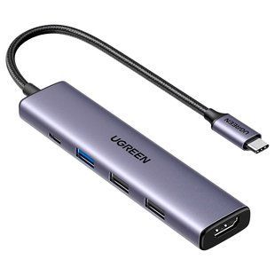 USB Type-C хаб UGREEN Revodok 105 CM478 (15495, 5 в 1)