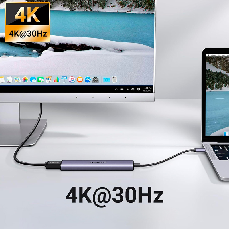 UGREEN Revodok 105 USB-C хаб з USB-A 3.0 5 Гбіт на секунду