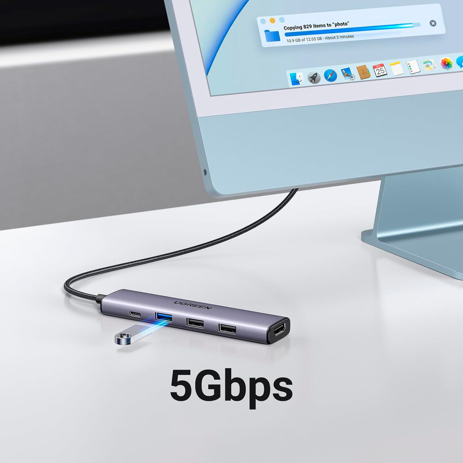 UGREEN Revodok 105 USB-C хаб з Power Delivery 100 Вт