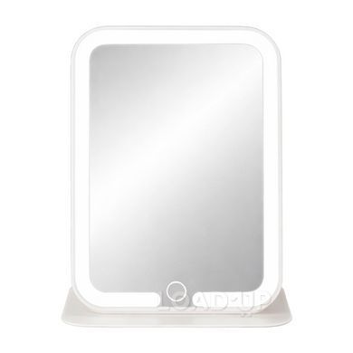 Зеркало для макияжа с LED-подсветкой и аккумулятором (Белый)