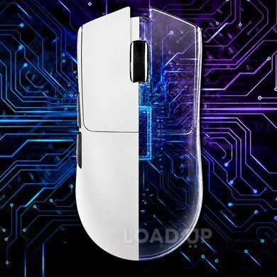 Бездротова ігрова мишка Attack SHARK X11 (22000DPI, 2.4G, BT5.2, Type-C, PAW3311, док-станція с RGB, white)