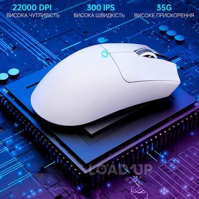 Бездротова ігрова мишка Attack SHARK X11 (22000DPI, 2.4G, BT5.2, Type-C, PAW3311, док-станція с RGB, white)