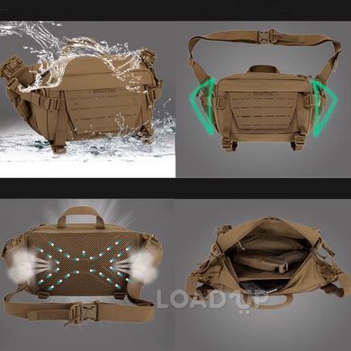 EDC сумка через плече MASTTAC MS7303 (Чорний, Molle)