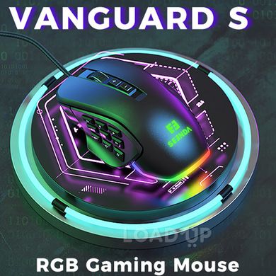 Ігрова мишка Seenda Vanguard S (14 клавіш, змінні панел, Black)
