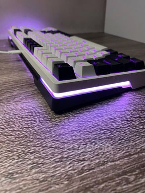 Механічна клавіатура Cyberlynx ZA87 (87 клавіш, RGB, USB Type-C, White and Black)