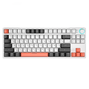 Механічна клавіатура Cyberlynx ZA87 (87 клавіш, RGB, USB Type-C, White and Black)