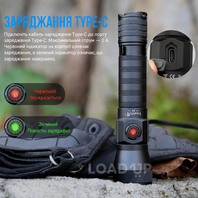Ліхтар Trustfire E5 (1350LM, IP68, Чорний) (3 / 5)