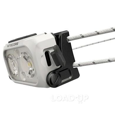 Налобний ліхтар Nitecore NU21 (360 Lm, Надлегкий, Біле та червоне світло, Type-C, Білий)
