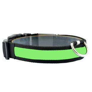 Нашийник, що світиться, для собак з LED стрічкою і зарядкою від USB (жовтий, S) (1 / 2)