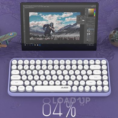 Беспроводна клавиатура Ajazz 308I (84 клавиши, 2хААА, Black)
