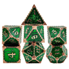 Набор многогранных кубиков для DnD Jianai LL-13 (7 шт., зеленый)