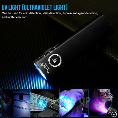 Фонарь TrustFire MINIX3-SC (1100lm, 3-в-1, УФ, Магнит, Type-C, Черный)