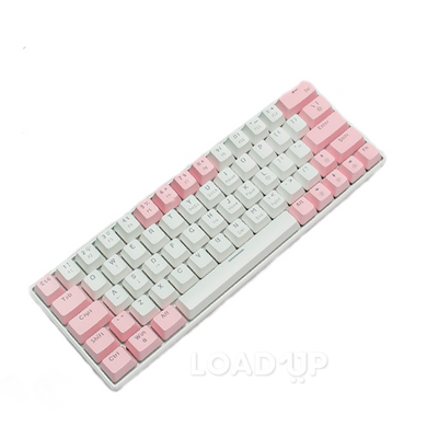 Механічна клавіатура Manthon KA6406 (64 клавіші, USB Type-C, White/Pink)