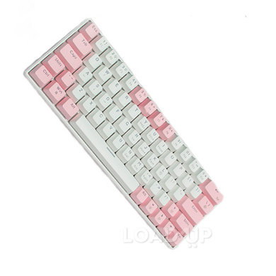 Механічна клавіатура Manthon KA6406 (64 клавіші, USB Type-C, White/Pink)