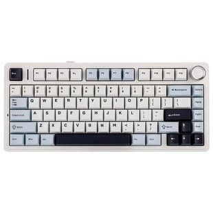 Беспроводная механическая клавиатура AULA F75 (75 клавиш, Type-C, Bluetooth, 2.4 Ггц, Glacier Blue Crescent Axis)