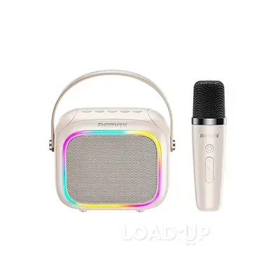 Караоке, портативна колонка REMAX RB-H13 (Bluetooth, 1200 мАг, з мікрофоном, AUX, RGB) (1 / 3) - LOADUP.COM.UA Караоке, портативна колонка REMAX RB-H13 (Bluetooth, 1200 мАг, з мікрофоном, AUX, RGB)