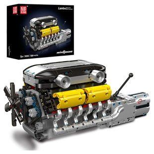 Конструктор Mould King 10202 Двигун Lambo V12 з КПП (1260 деталей)