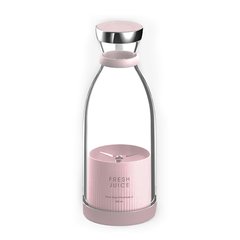 Портативний бездротовий блендер пляшка для смузі JuicyCup 214 (1400 мАг, 350 мл, рожевий)
