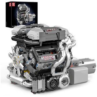 Конструктор Mould King 10201 Двигун Bugatti W16 з КПП (2024 деталі)