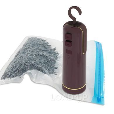Портативний вакууматор, запайщик пакетів (100 кПа, 800 мАг, 5 Вт, USB, міні компресор, жовтий) (2 / 7)