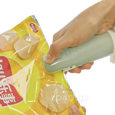 Портативний вакууматор, запайщик пакетів (100 кПа, 800 мАг, 5 Вт, USB, міні компресор, жовтий) (4 / 7)