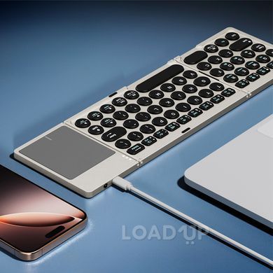 Беспроводная складная клавиатура DUX DUCIS OK-08 с тачпадом (Bluetooth, Черный)