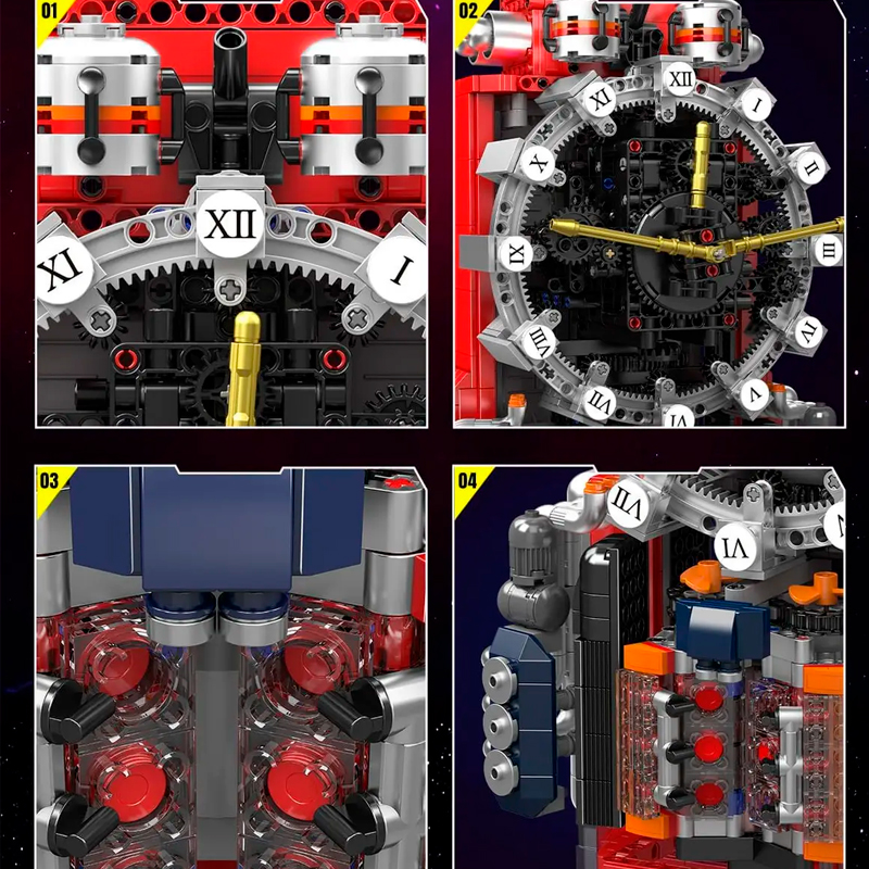 Конструктор MOULD KING 10187 Cyberpunk Mechanical Clock фото 1
