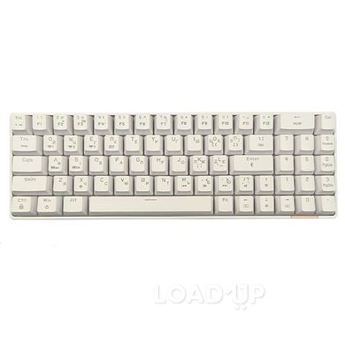 Бездротова механічна клавіатура Ajazz AK692 (2500 мАг, Brown switches, RGB, White)