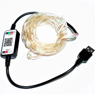 Розумна новорічна гірлянда (RGB, додаток, Bluetooth), 5 м