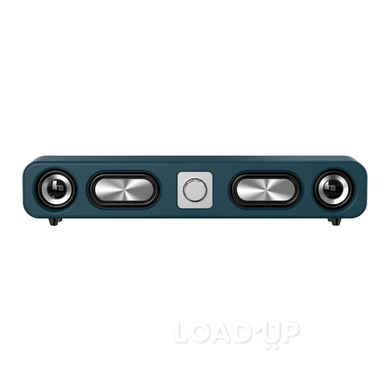 Портативная колонка в стиле ретро E-3404 (USB, AUX, 2400 мАч, синий)