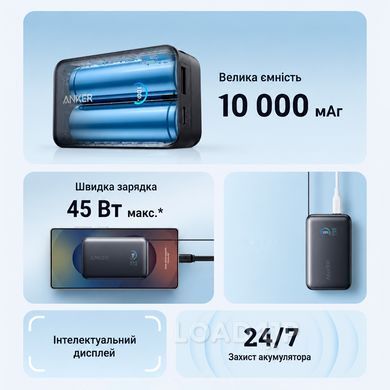 Повербанк Anker Nano A1638 (10000mAh, кабель type-C) (3 / 5)
