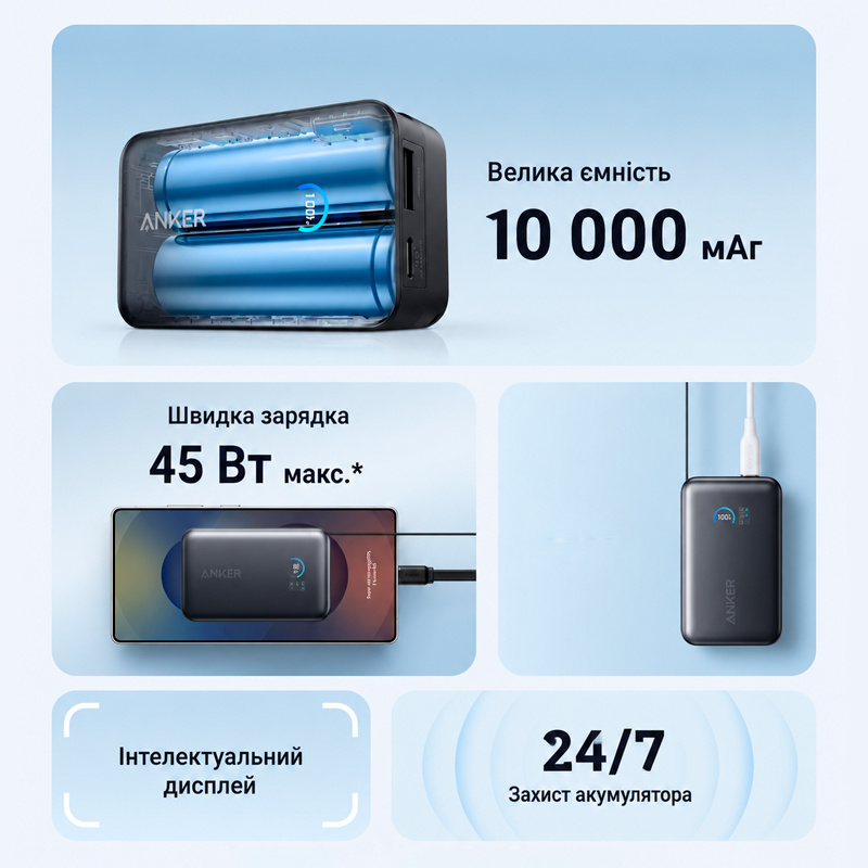 висувний кабель USB-C Anker InstaCord завдовжки 70 см