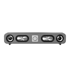 Портативная колонка в стиле ретро E-3404 (USB, AUX, 2400 мАч, серый)