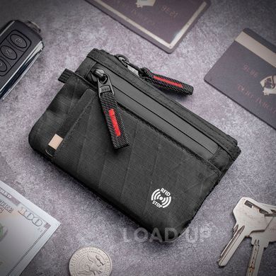 Кошелек-органайзер CL450 для карт и монет на молнии (RFID-защита, Черный)