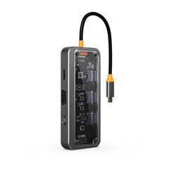 USB хаб, концентратор с быстрой зарядкой и HDMI Wisoneng RD10A (10 в 1, Type-C)