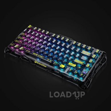 Бездротова клавіатура GravaStar Mercury K1 Lite (Transparent Black)