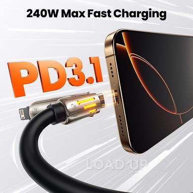 Кабель Toocki 4-в-1 RGB (240W, силиконовый, быстрая зарядка) (2 / 5) - LOADUP.COM.UA Кабель Toocki 4-в-1 RGB (240W, силиконовый, быстрая зарядка)