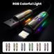 Кабель Toocki 4-в-1 RGB (240W, силиконовый, быстрая зарядка)