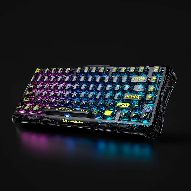 Механічна клавіатура GravaStar Mercury K1 Lite Transparent Black фото 1