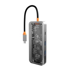 USB хаб, концентратор зі швидкою зарядкою та HDMI SW8V (8 в 1, Type-C, 100 Вт)