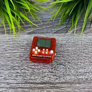 Брелок мини тетрис (PVC, 3,5 дюйма, больше 20 встроенных игр, ретро стиль, багряный)