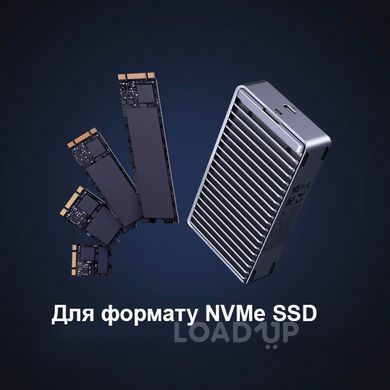 Карман для SSD Ugreen D700 с двойным охлаждением (M.2 NVMe, USB4, 40 Гб/с, Алюминий)
