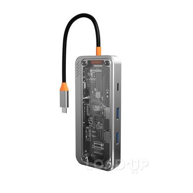 USB хаб, концентратор с быстрой зарядкой и HDMI SW8V (8 в 1, Type-C, 100 Вт)