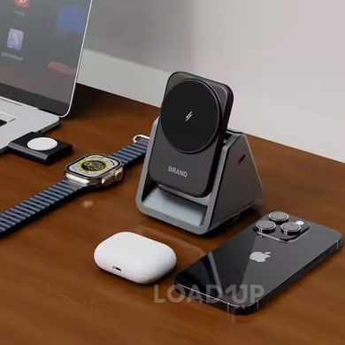 Бездротова зарядна станція 3 в 1 (MagSafe, power delivery)
